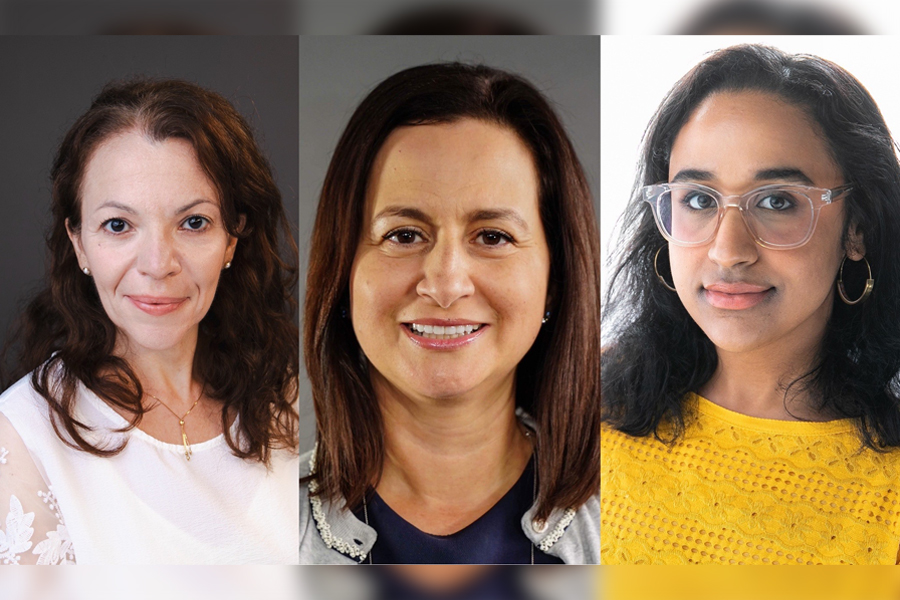 Portraits of three New York Tech faculty