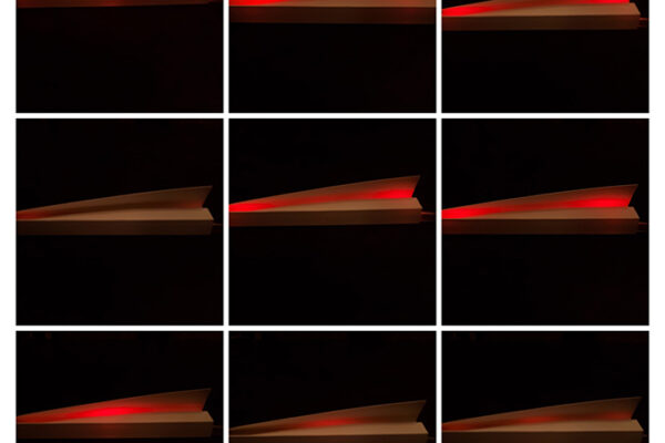 A series of nine images displaying facets of a lighting project