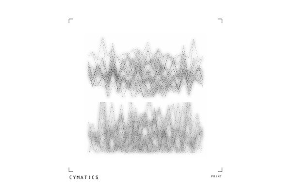 An image of a visual representation of sound waves in black on a white background.