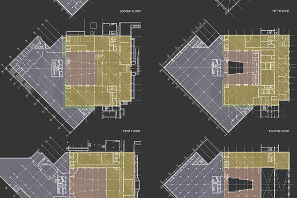 Albert R Mann Library. 3 Phases and Conceptual Diagram. Cornell University, Ithaca, NY.