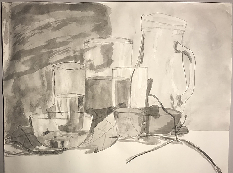 Kayla Anderson, Professor Carrie Rubinstein, Drawing I Fall 2020