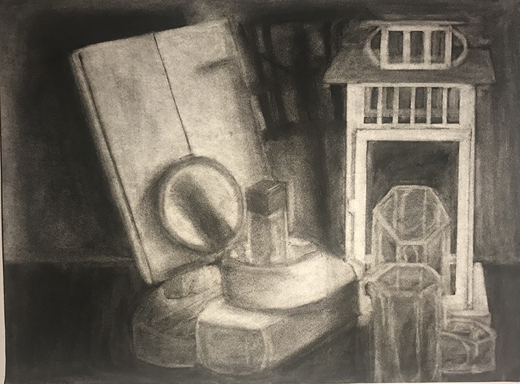 Kayla Anderson, Professor Carrie Rubinstein, Drawing I Fall 2020