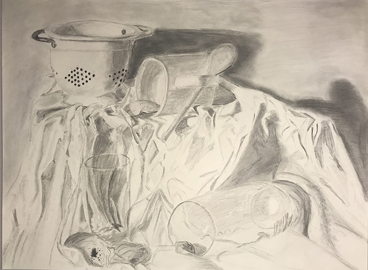 Kayla Anderson, Professor Carrie Rubinstein, Drawing I Fall 2020