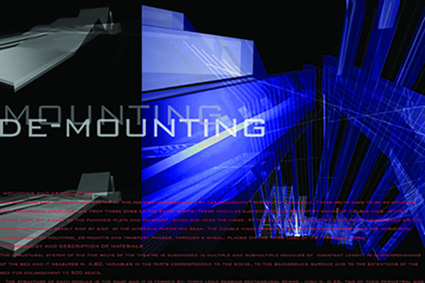 ATHENS, GREECE“Ephemeral Structures in the City of Athens: Open-Air Theatre.” Olympics Games 2004. International Competition,Awarded 1st Prize.With Michele Moreno