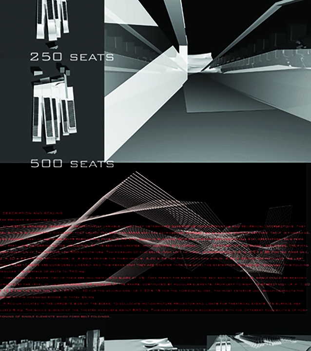 ATHENS, GREECE“Ephemeral Structures in the City of Athens: Open-Air Theatre.” Olympics Games 2004. International Competition,Awarded 1st Prize.With Michele Moreno