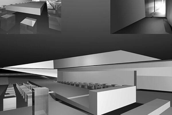 MESTRE-VENICE, ITALYProject sponsored by the National Ministry of University and Research M.U.R.S.T. about “New Architecture and Services for a Sustainable Development of the Metropolitan Area of the Terraglio River in Mestre-Venice.”Design of a religious center titled “The Space of Ecclesia.”With Raffaella Laezza and Michele Moreno, coordinated by F. Purini.