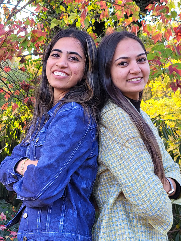 New York Tech students Krishna Jograna and Ritika Radadiya