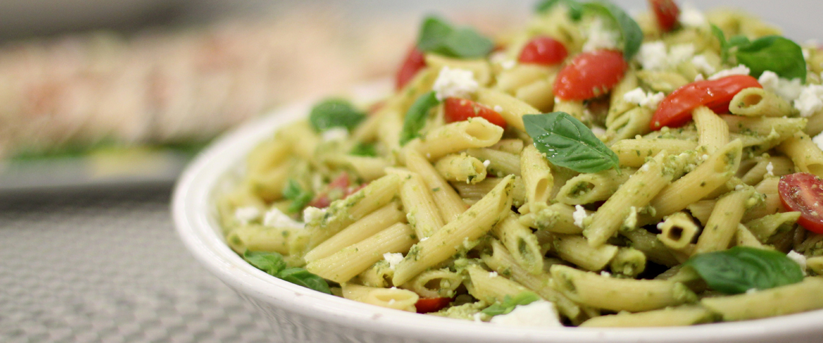 Bowl of pasta salad