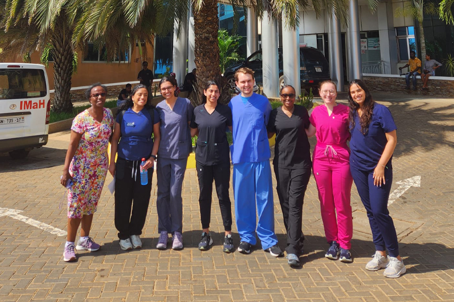 Group of students and their professors