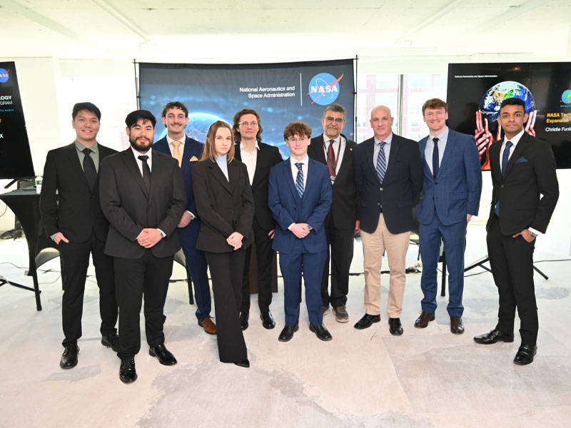 Student engineers who present their work.
