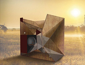 Illustration showing interior elements of an architectural design.