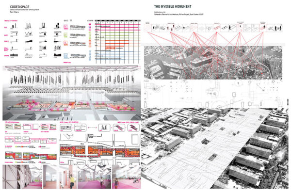 CODED Space, New Orleans (with Cordula Roser Gray); The Invisible Monument, Columbia University + The Berlage Institute, 2007 Rotterdam Architecture Biennale (with Cristina Goberna, Christopher Kroner and Aimee Duquette).