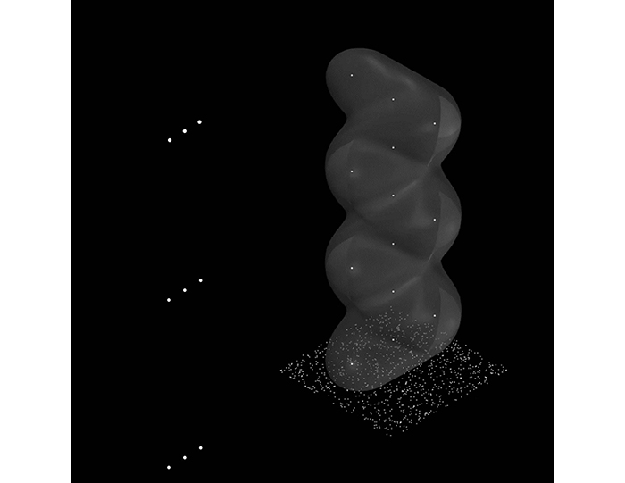 B.Arch 501-502, Informed Interscalar Fluidity, Thesis Studio, Associate Professor Pablo Lorenzo-Eiroa, F2019 and S2020. The thesis studio worked on a full-scale synthetic interactive immersive architecture installation for the