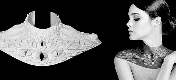 GEODE Necklace Exploration of design processes, mediums, tools, and techniques 3D Print - Scale: 1:1 BLNKA.org Exhibition - Lubbock Texas 2016