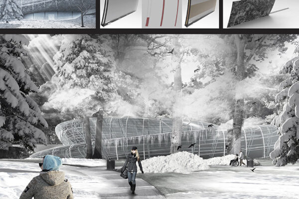 B.Arch Thesis Project: Arcadiusz Chrobac, Luis Bruni, Santiago Molina (students), Giuseppe Fallacara (Faculty); ARCH 502 Design Thesis, B. Arch Program in collaboration with School of Health Professions, Spring 2018