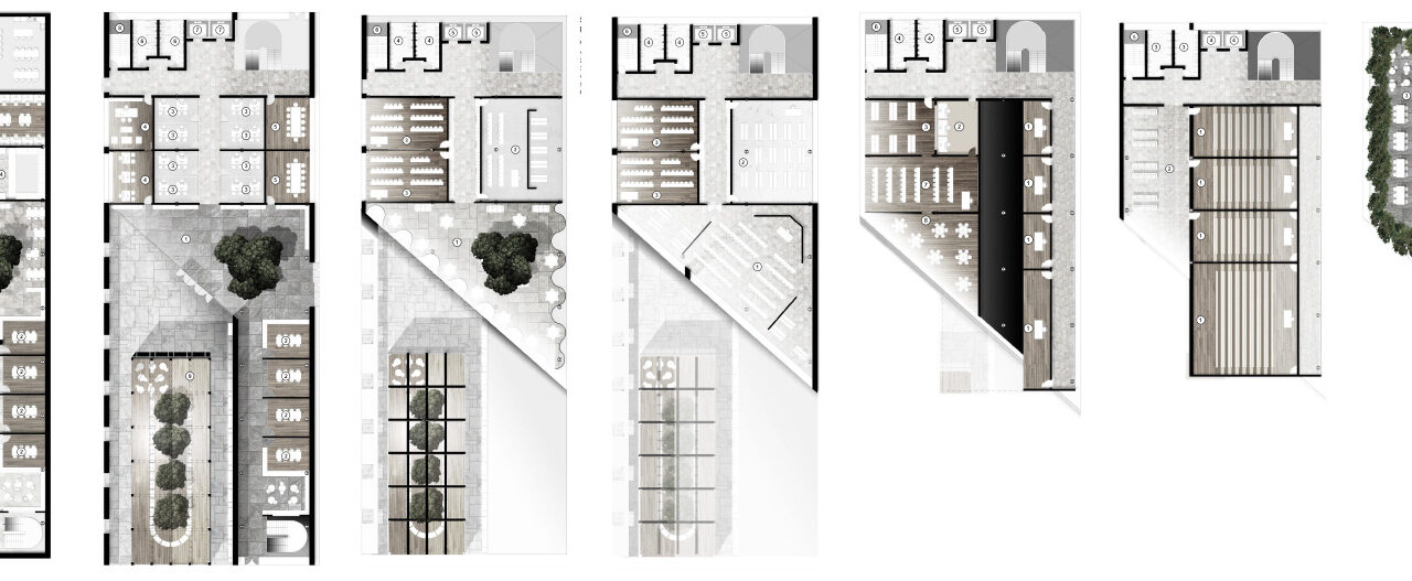 B.Arch Thesis Project: Arcadiusz Chrobac, Luis Bruni, Santiago Molina (students), Giuseppe Fallacara (Faculty); ARCH 502 Design Thesis, B. Arch Program in collaboration with School of Health Professions, Spring 2018