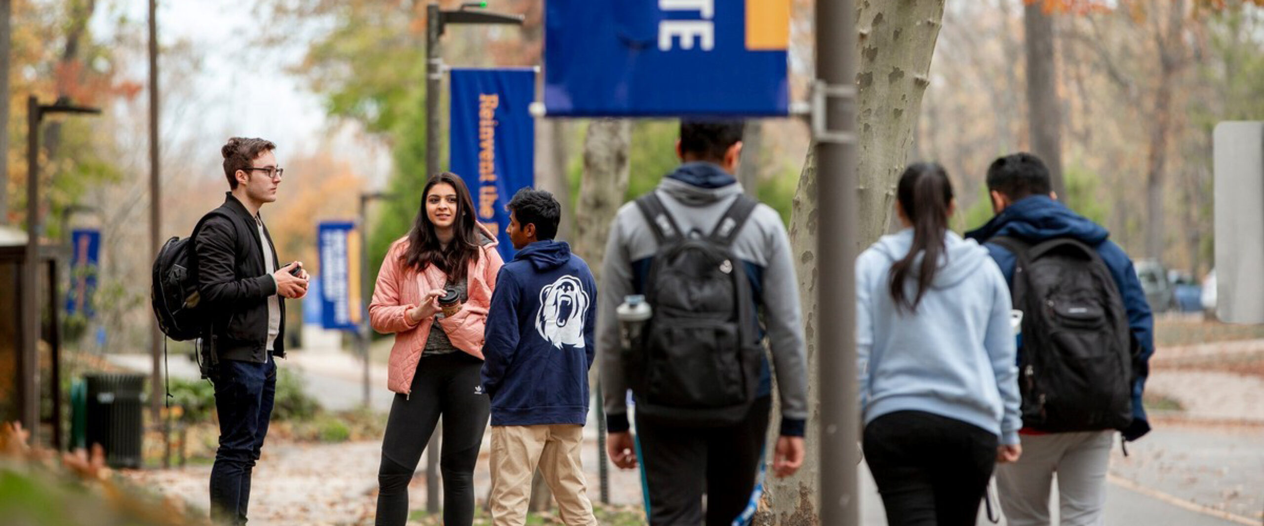 Photo of students on campus