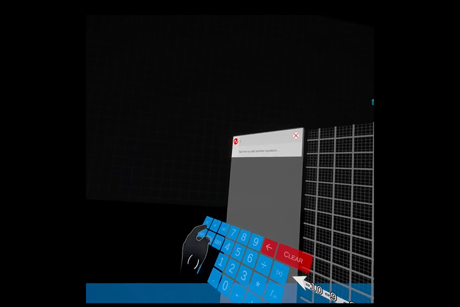 CurioXR Skeleton model. With UI menu interaction in front.