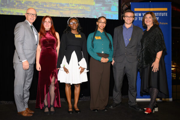 Student scholarship winners with Maria Perbellini and Guy Page