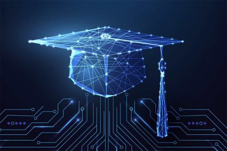 An AI image of a graduation cap.