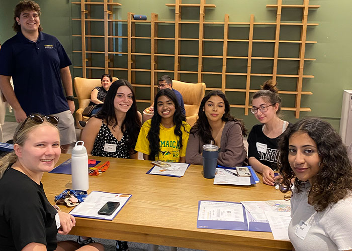 New student orientation on the New York City campus.