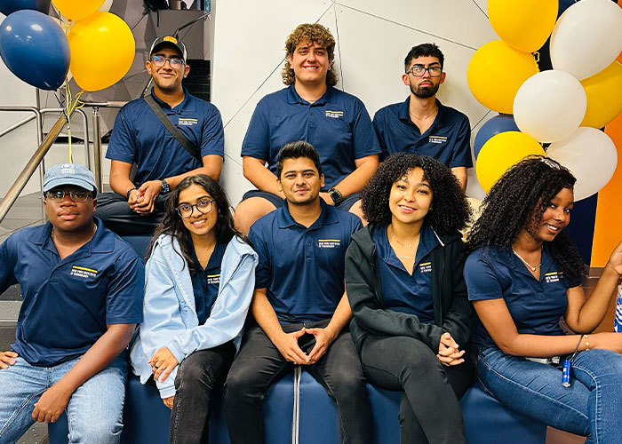 New student orientation on the New York City campus.