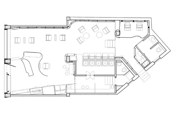 Floor Plan of Hair Salon in Verona, Italy