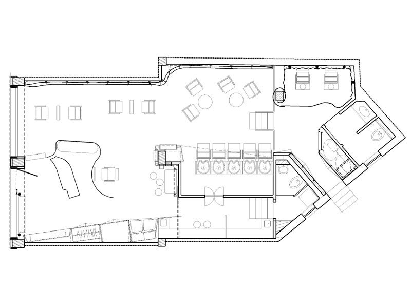 Floor Plan of Hair Salon in Verona, Italy