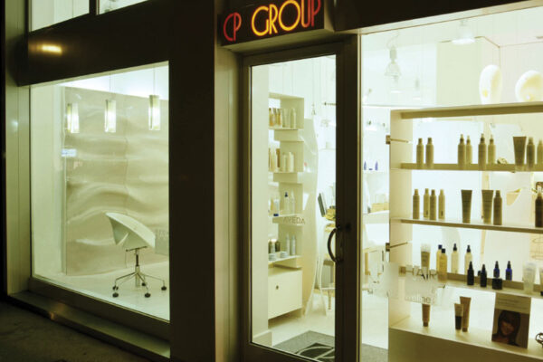 Front Facade and Entry of Hair Salon in Verona, Italy