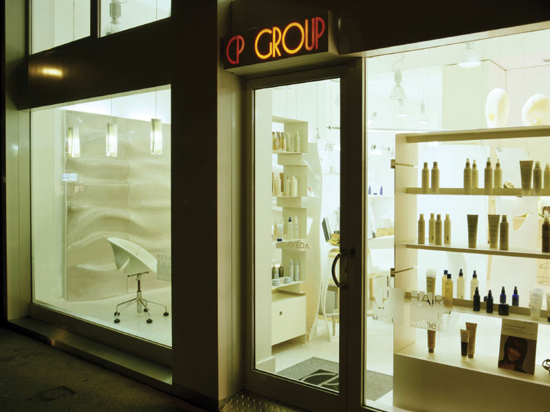 Front Facade and Entry of Hair Salon in Verona, Italy