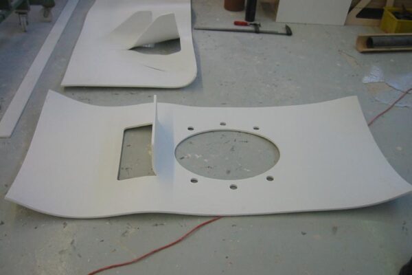 Corian Separee Fabrication of Hair Salon in Verona, Italy