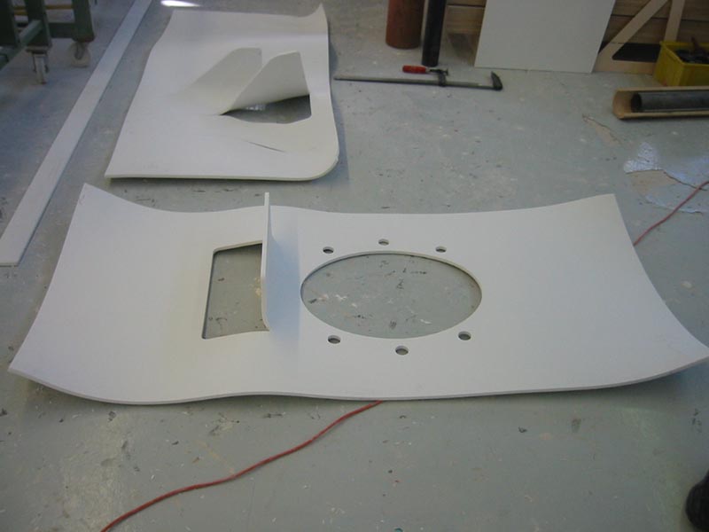 Corian Separee Fabrication of Hair Salon in Verona, Italy