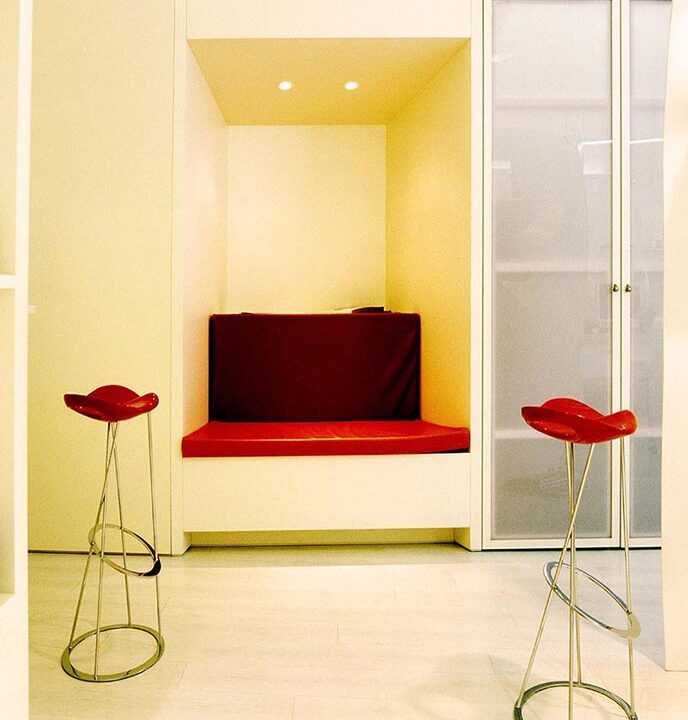 Bar and Waiting Zone of Hair Salon in Verona, Italy