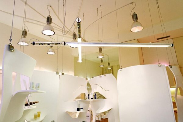 Technical Lighting of Hair Salon in Verona, Italy