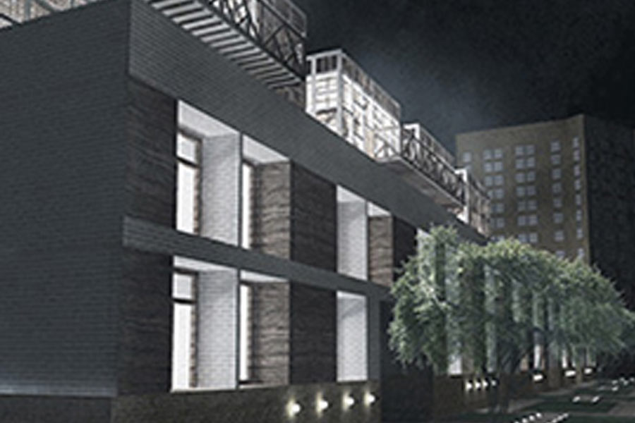 a computer rendering of a residential apartment building