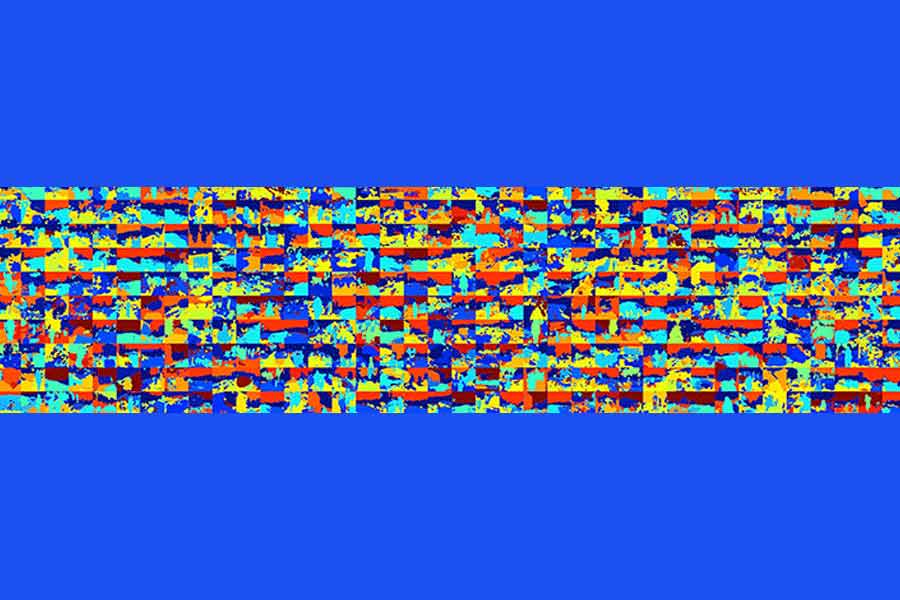 Colorful vary squares in a grid