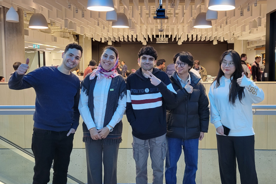 Winning team with their professor