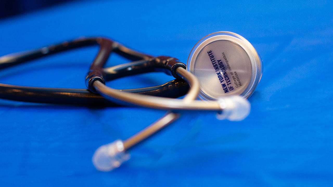 New York Tech branded stethoscope
