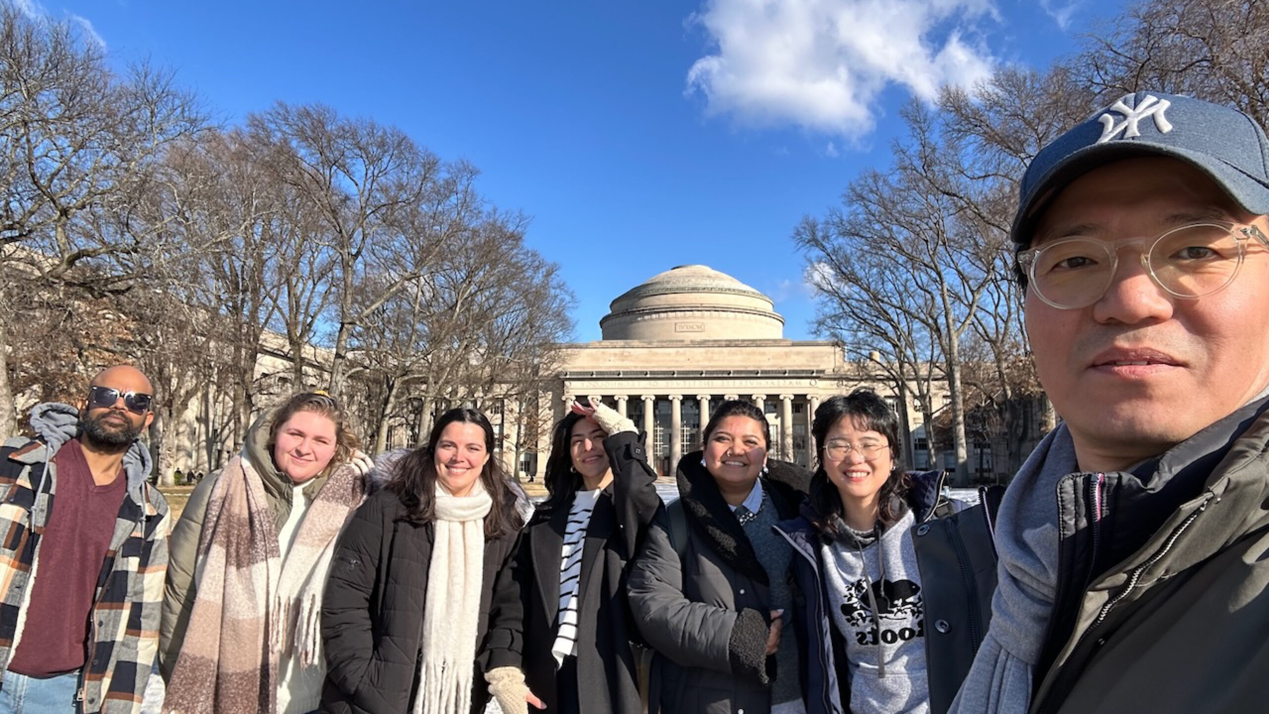 Students with their professor