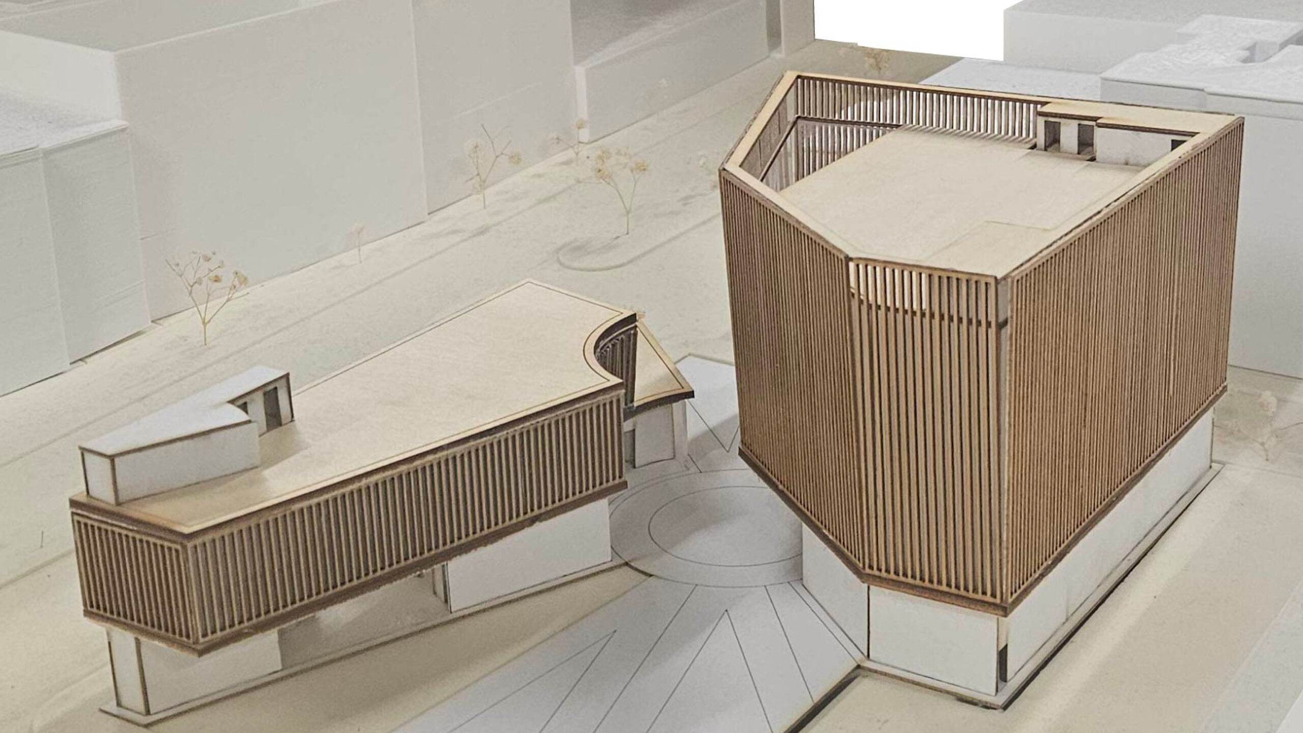 Architectural rendering of a theater