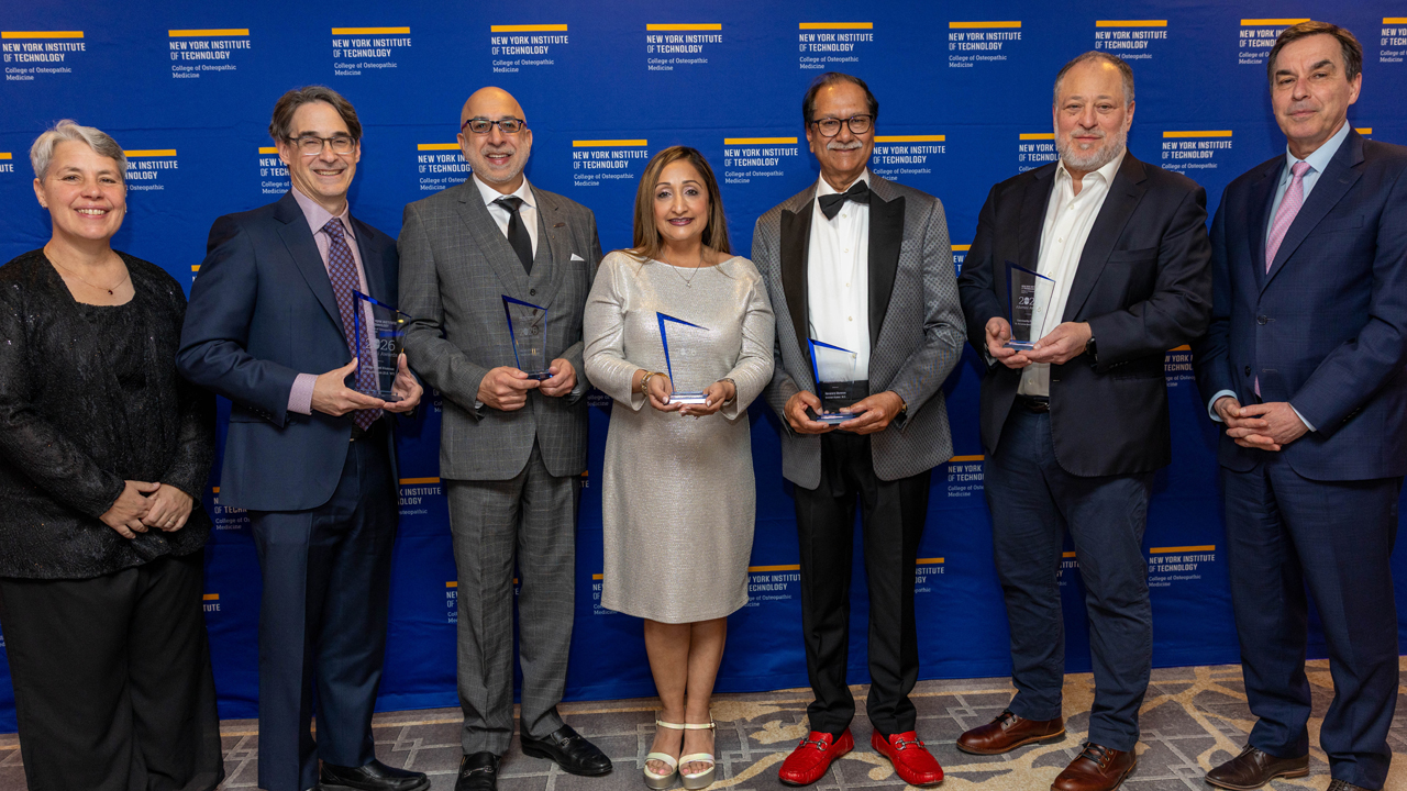 Honorees with New York Tech leadership