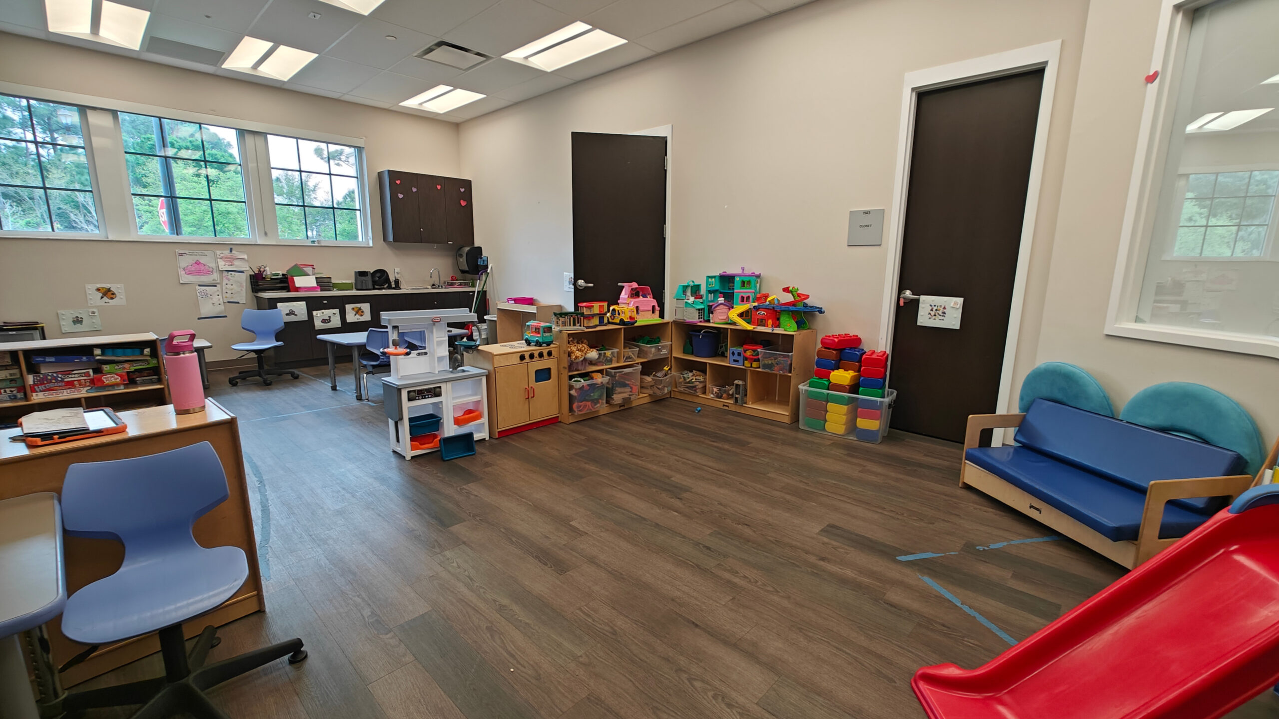 Classroom with toys and blocks