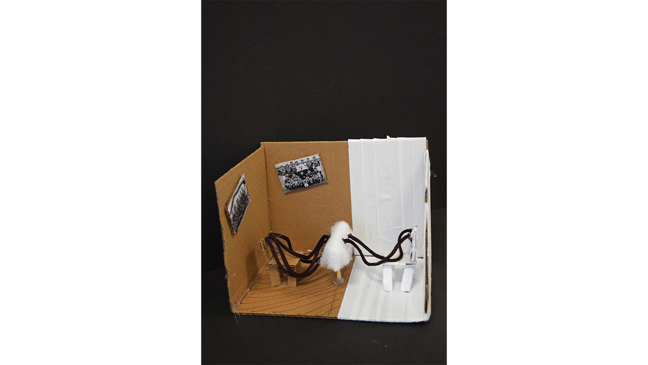 cardboard, string, paper, wire
