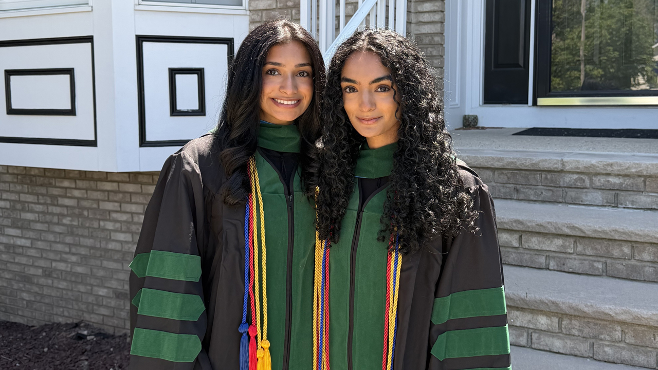 Riddhi and Siddhi Modi in regalia