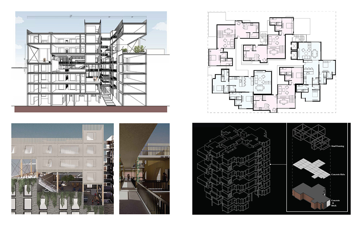 Section Perspective, Elevation, Rendering, Floor Plan and Axonometric