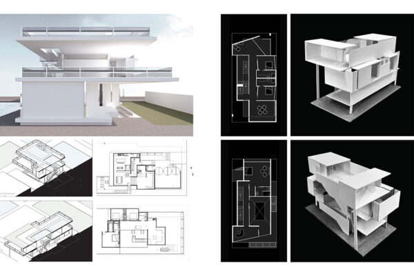 Rendering, Axonometrics, Floor Plans and Physical Model