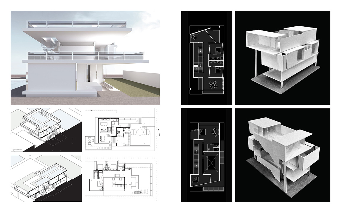 Rendering, Axonometrics, Floor Plans and Physical Model