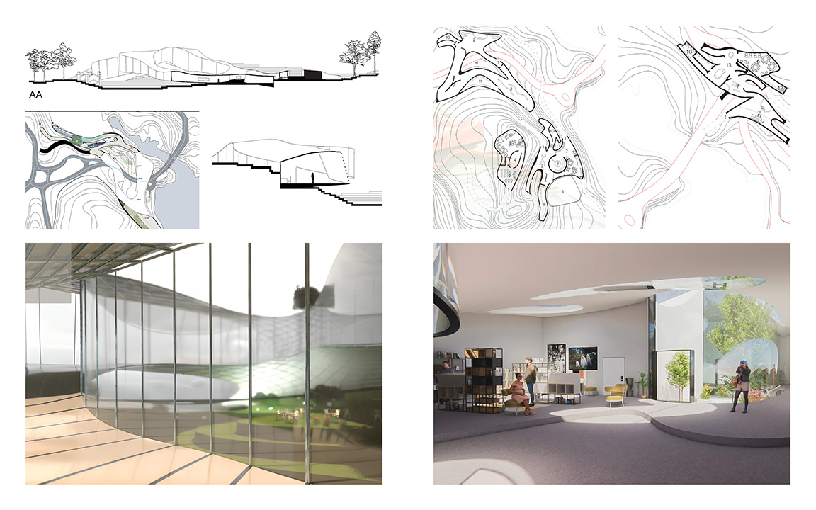 Sections, Floor Plans and Interior Renderings