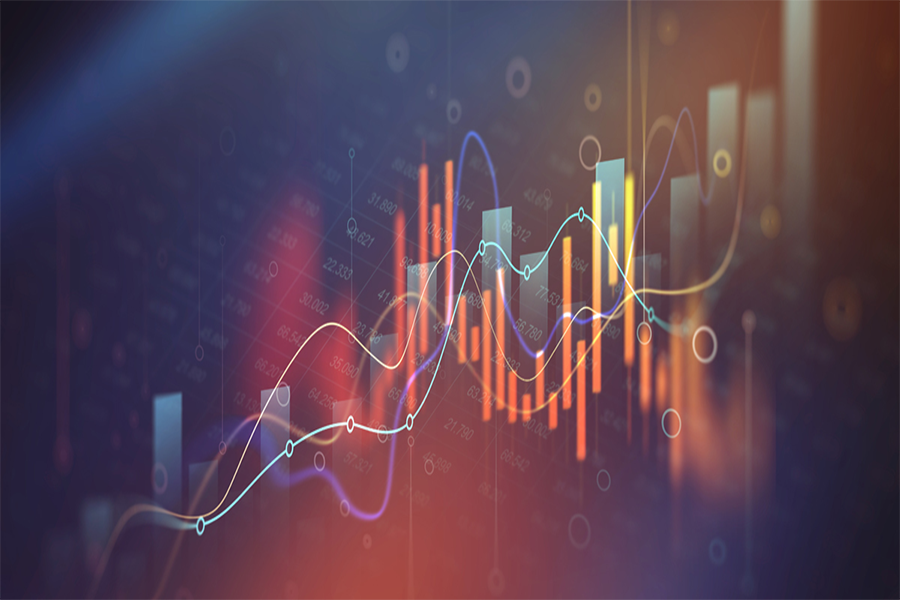 Graphic showing data in bright colors.