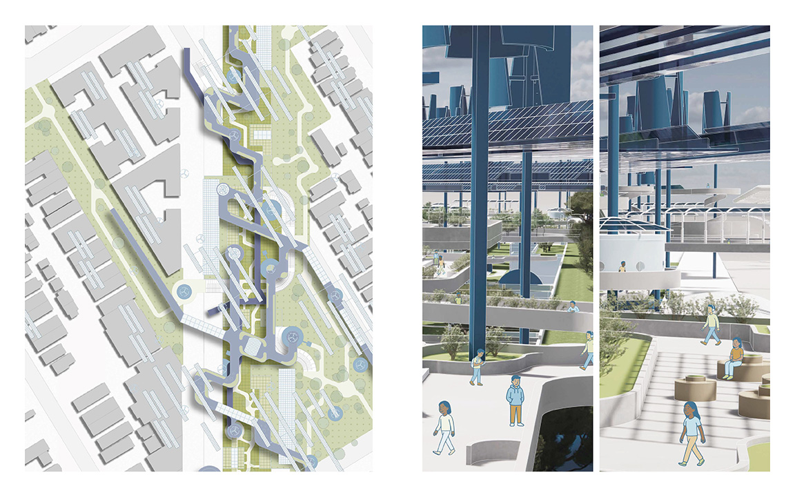 Site Plan and Views through the Neighborhood